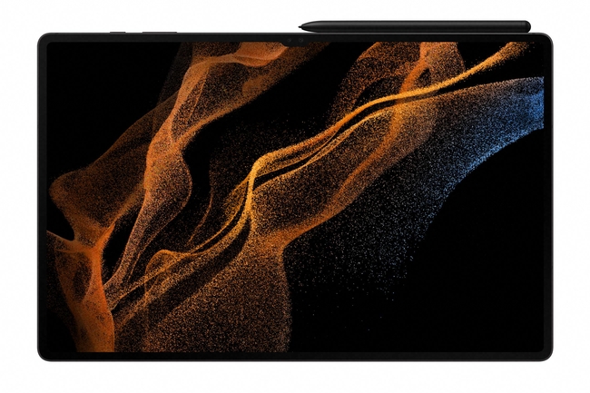 3-03 Galaxy Tab S8 Ultra_Graphite_Front With S Pen_LI.jpg