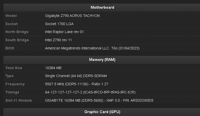 رکورد اورکلاک حافظه رم DDR5