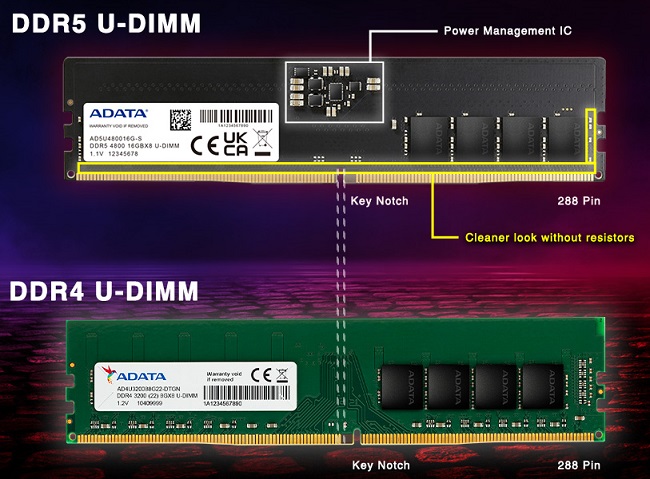 مقایسه رم های DDR5 و DDR4