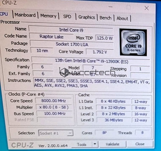 اورکلاک  Core i9-13900K