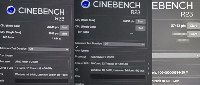 بنچمارک و امتیاز Ryzen 9 7950X