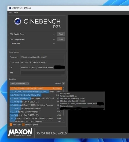 بنچمارک Core i9-13900KF