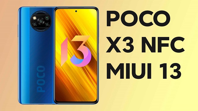  آپدیت MIUI 13 برای گوشی پوکو X3 NFC شیائومی