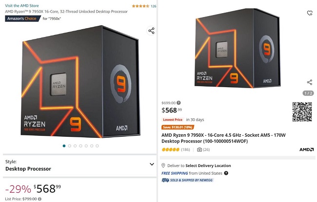 کاهش قیمت پردازندههای AMD Ryzen 7000