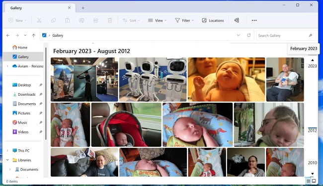  File Explorer و گالری جدید ویندوز 11