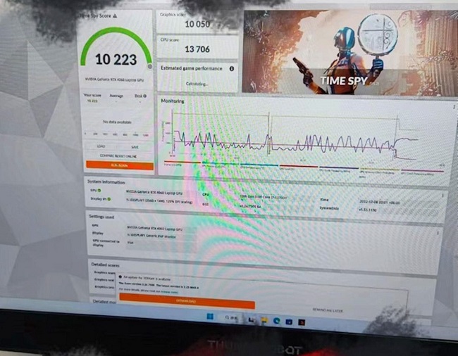 نتایج بنچمارک 3DMark از کارت گرافیک RTX 4060 انویدیا