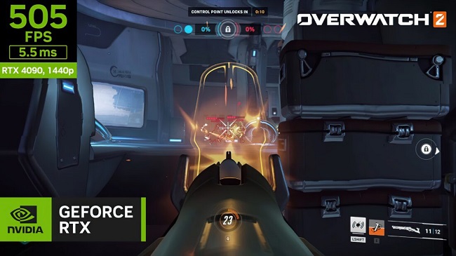 نرخ فریم و زمان تاخیر بازی Overwatch 2 بر روی کارت گرافیک RTX 4090