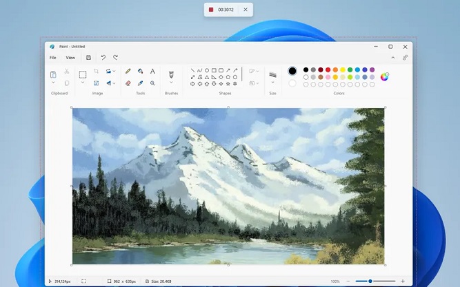 ضبط ویدیو از صفحه نمایش با برنامه Snipping Tool