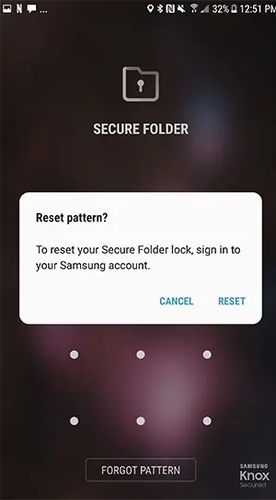 بازیابی رمز پوشه امن سامسونگ