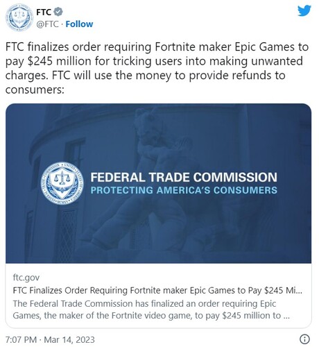 جریمه بازی فورتنایت