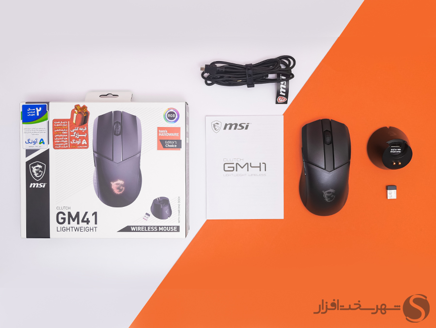 محتویات جعبه موس گیمینگ CLUTCH GM41