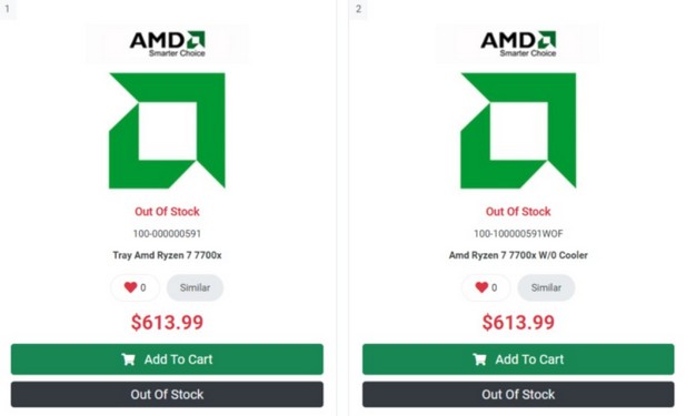 قیمت پردازنده‌های Ryzen 7000