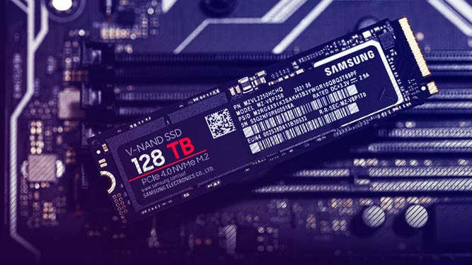حافظه ذخیره‌سازی SSD با ظرفیت 128 ترابایت