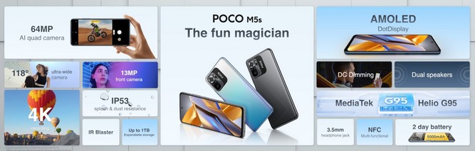 مشخصات و قابلیت‌های گوشی پوکو M5s
