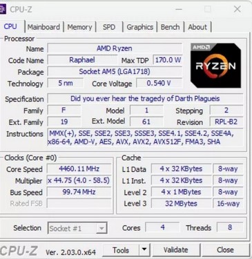 بنچمارک جعلی پردازنده Ryzen 7 7800X