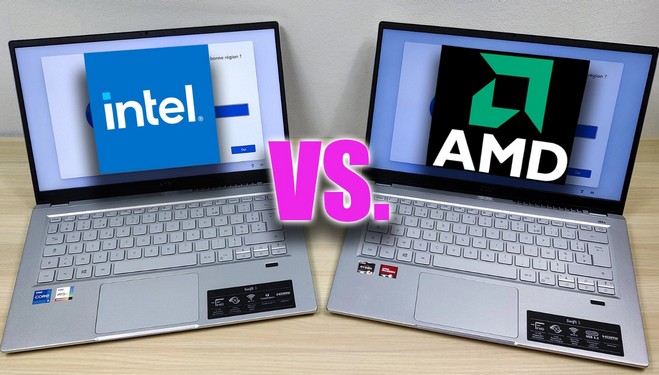 مقایسه CPU های لپتاپ اینتل و AMD