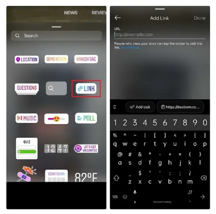 گذاشتن لینک خرید در پست اینستاگرام