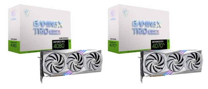 بسته بندی کارتهای گرافیک سری GAMING X TRIO WHITE
