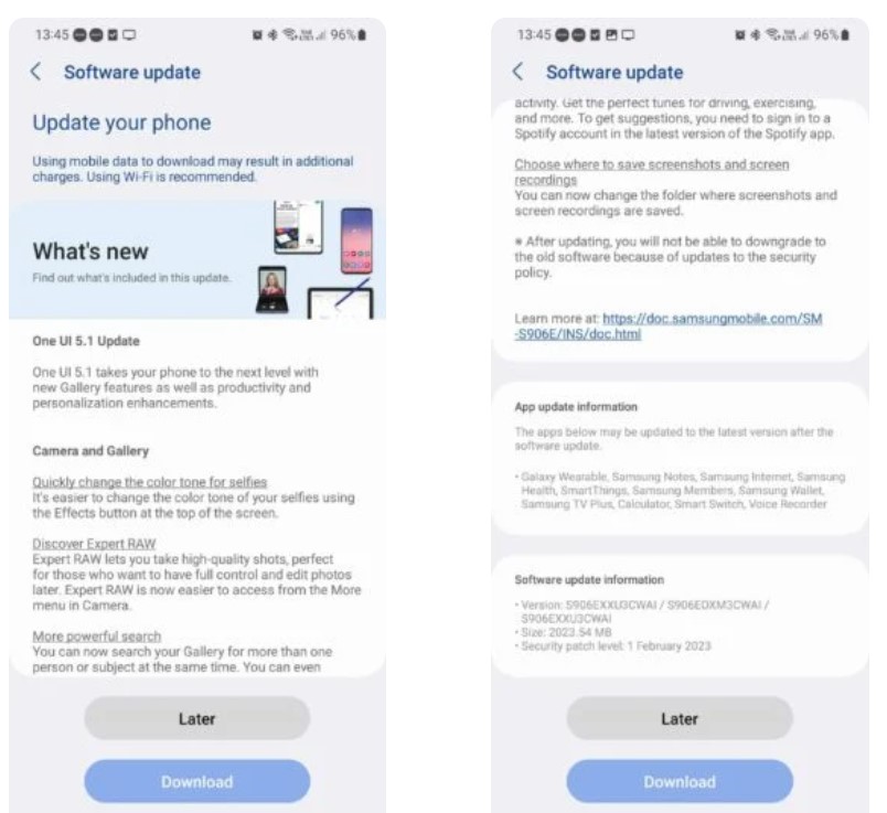 بهروزرسانی ONE UI 5.1 برای گلکسی S20 FE 5G