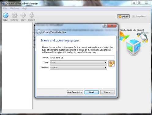 تنظیم ماشین مجازی در VirtualBox