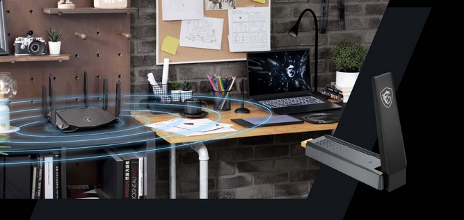 امنیت بالا با آداپتور وای فای MSI AX1800