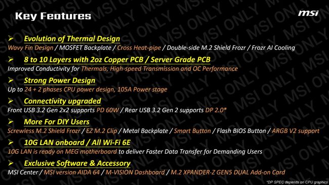 مشخصات مادربردهای MSI X670