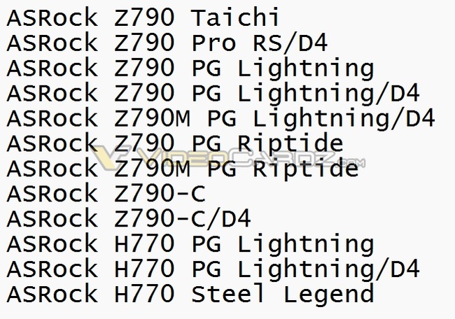 لیست مادربردهای asrock