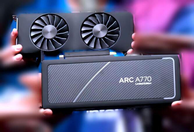 تصویری از کارت گرافیک arc a770