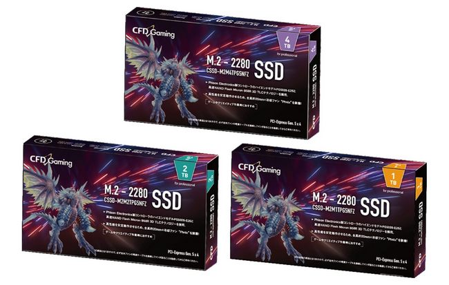 کارتون مدل های مختلف ssd pcie 5 برند cfd gaming