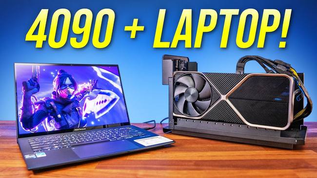 اتصال کارت گرافیک RTX 4090 به لپ تاپ