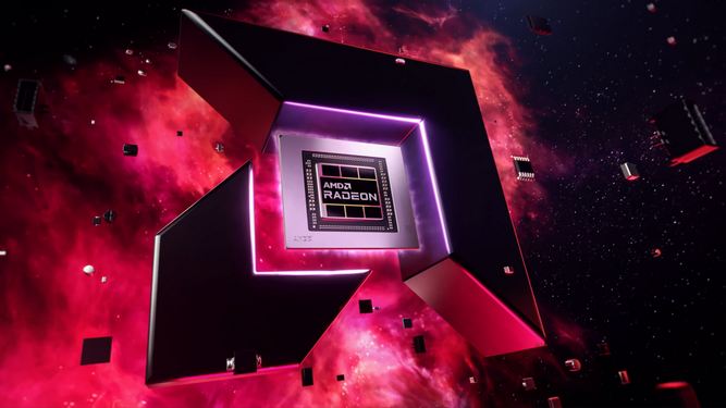 لوگوی AMD و کارت گرافیک RADEON