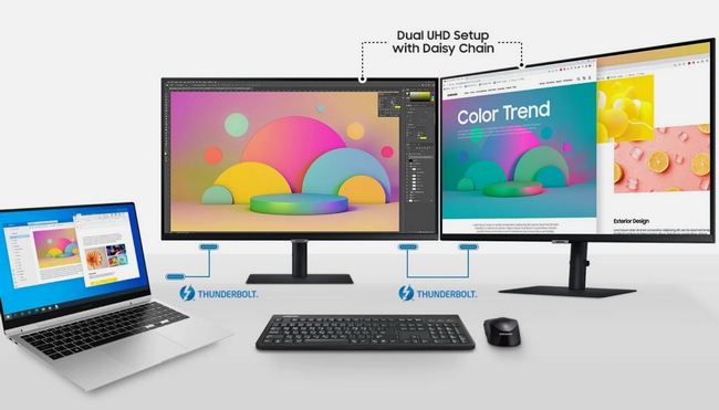 مانیتور ViewFinity S8UT سامسونگ در حال اتصال به دیگر دستگاه ها
