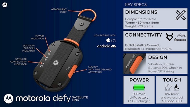 گجت موتورلا defy satellite link