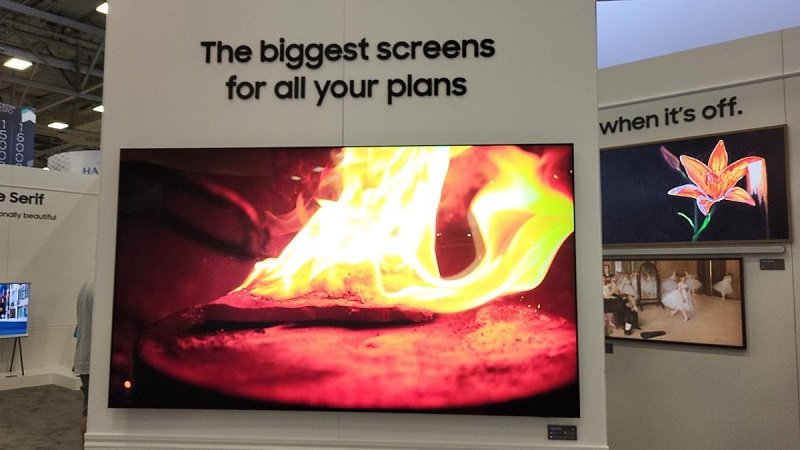 samsung-unveils-98-inch-qn100b-the-worlds-brightest تلویزیون ۹۸ اینچی جدید QN100B سامسونگ در نمایشگاه دالاس آمریکا Samsung
