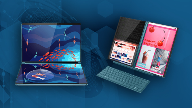لپ تاپ جدید Lenovo YogaBook 9i 13 لنوو با دو صفحه نمایش
