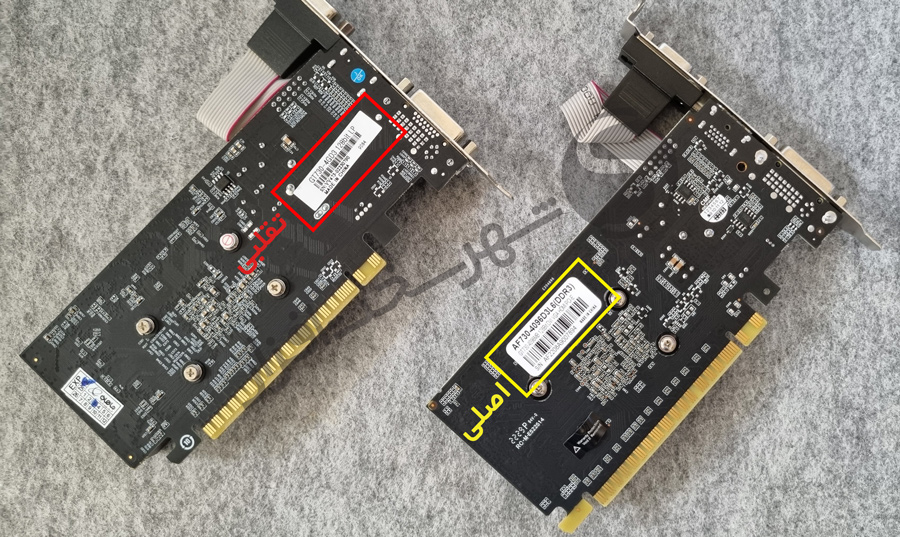 بررسی مدل نامبر afox gt730 تقلبی vs original