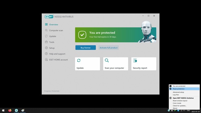 نحوه غیر فعال کردن آنتی ویروس Nod32