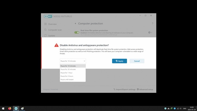 اموزش غیرفعالسازی ESET Nod32
