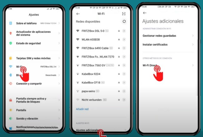 نحوه کار با wifi direct در گوشی