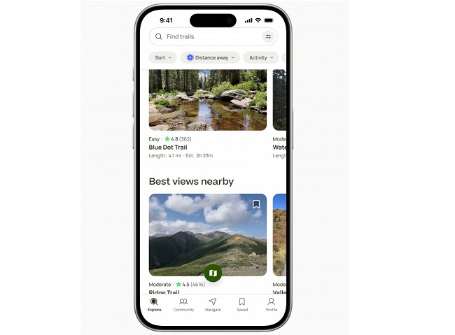 برنامه AllTrails