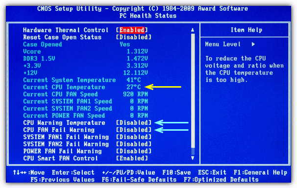 مشاهده دمای cpu