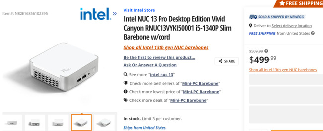 کامپیوتر آماده intel nuc 13 pro