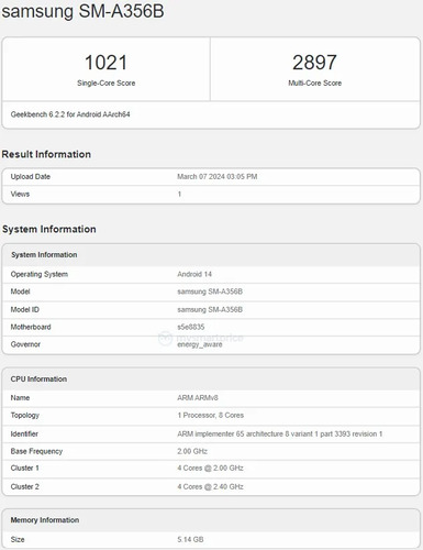  گوشی galaxy a35 5g