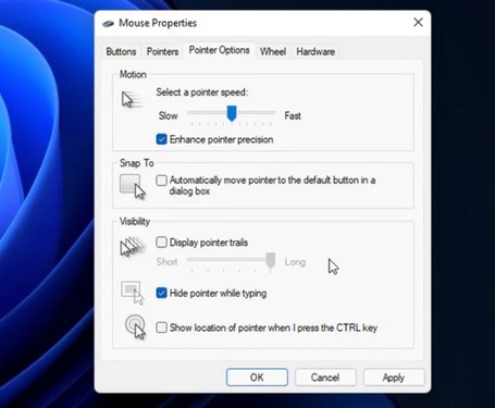 مشکل پرش موس در ویندوز 10
