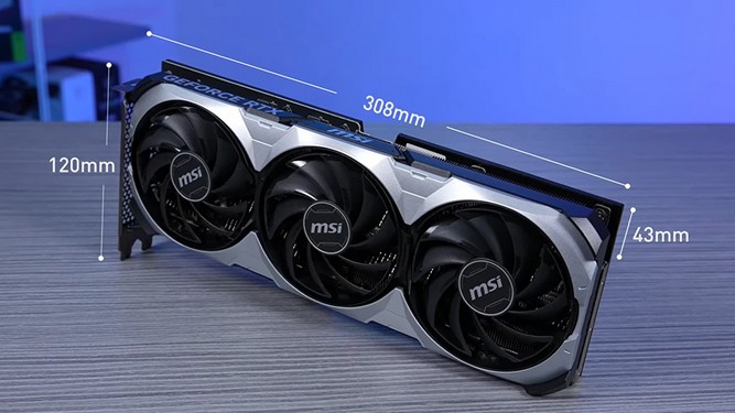 ابعاد کارت گرافیک RTX 4070 VENTUS 3X 12G