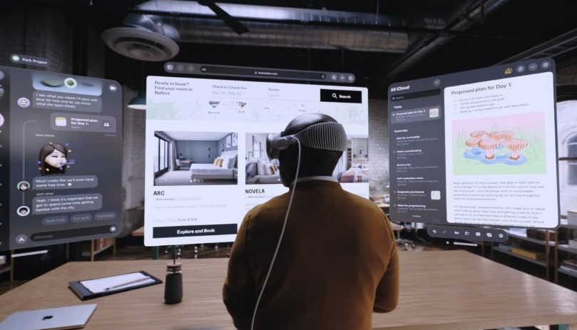 نمایش تمام تسک ها توسط  هدست Vision Pro