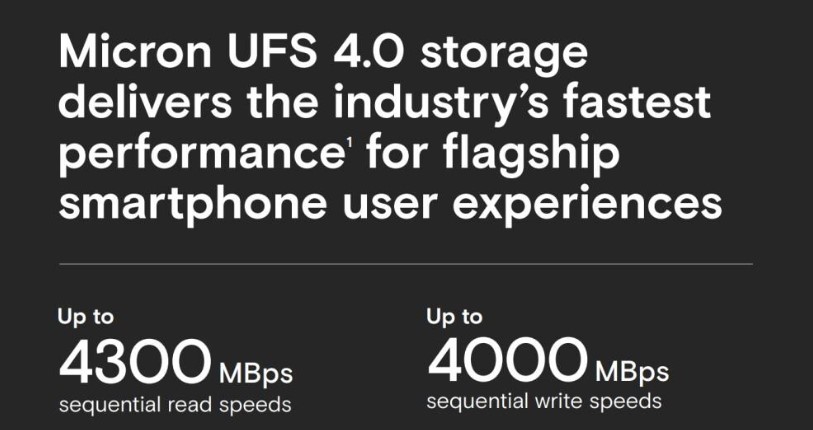 مشخصات حافظه UFS 4.0 میکرون