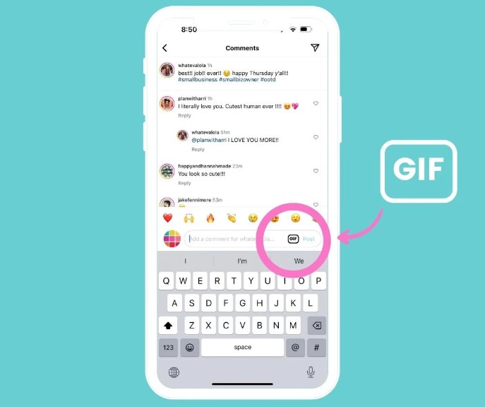 امکان استفاده از GIFs در هنگام گذاشتن کامنت - قابلیت های جدید اینستاگرام