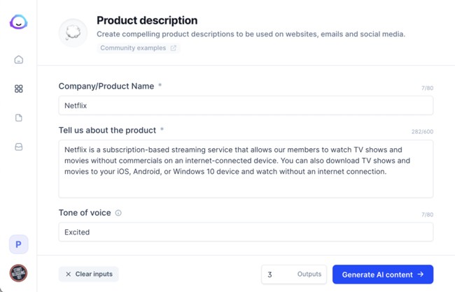 قالب Product Description - نظرات jasper ai