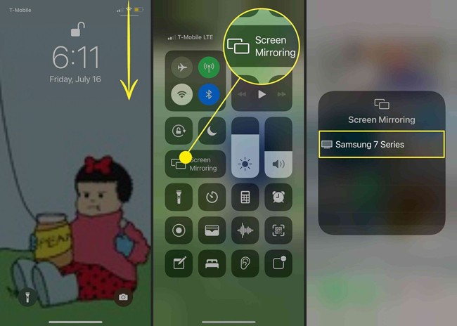 نحوه اتصال آیفون به تلویزیون سامسونگ با Screen Mirroring ؛ نحوه اتصال آیفون به تلویزیون سامسونگ بدون کابل